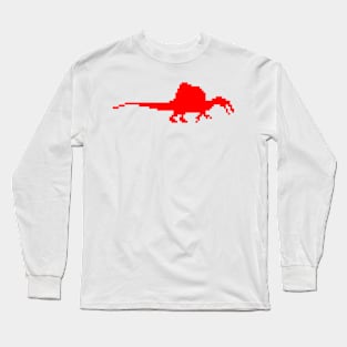 8-bit spinosaurus Red Long Sleeve T-Shirt